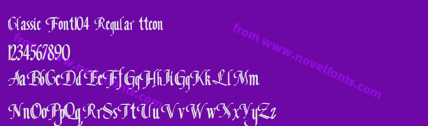 Classic Font104 Regular ttconPreview Classic Font104 Regular ttconPreview