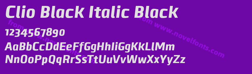 Clio Black Italic BlackPreview Clio Black Italic BlackPreview