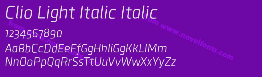 Clio Light Italic ItalicPreview Clio Light Italic ItalicPreview