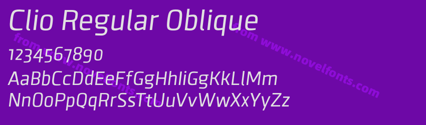 Clio Regular ObliquePreview Clio Regular ObliquePreview