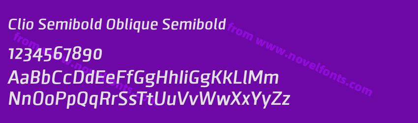 Clio Semibold Oblique SemiboldPreview Clio Semibold Oblique SemiboldPreview