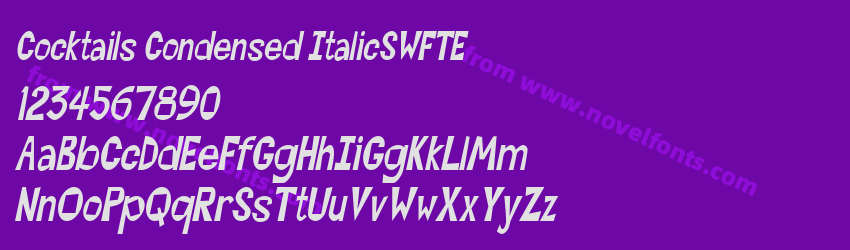 Cocktails Condensed ItalicSWFTEPreview Cocktails Condensed ItalicSWFTEPreview