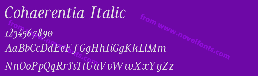 Cohaerentia ItalicPreview Cohaerentia ItalicPreview