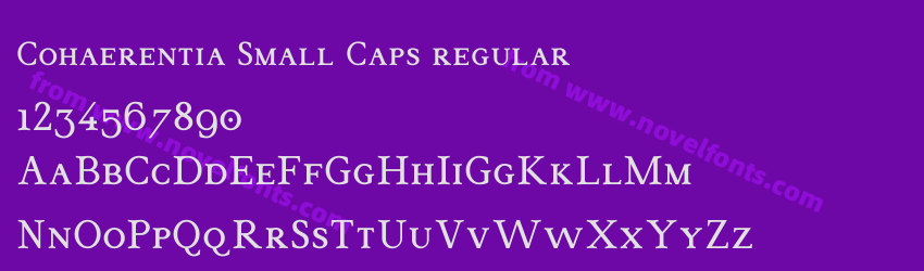 Cohaerentia Small Caps regularPreview Cohaerentia Small Caps regularPreview