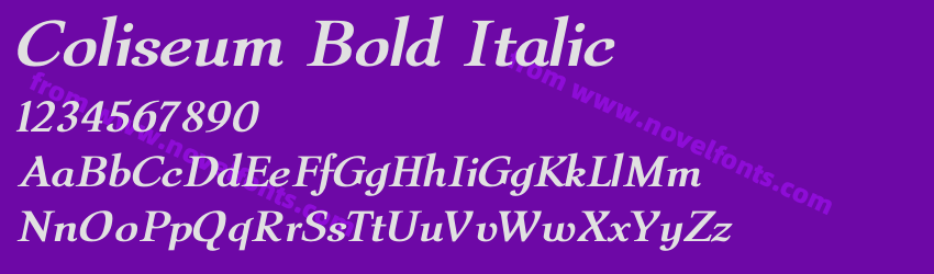 Coliseum Bold ItalicPreview Coliseum Bold ItalicPreview