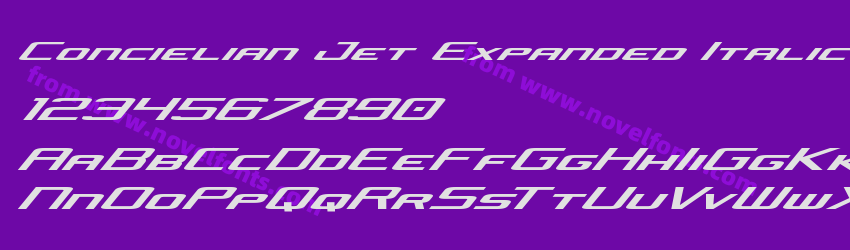 Concielian Jet Expanded ItalicPreview Concielian Jet Expanded ItalicPreview