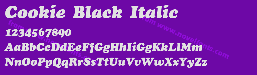 Cookie Black ItalicPreview Cookie Black ItalicPreview