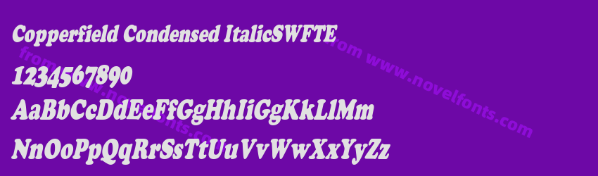Copperfield Condensed ItalicSWFTEPreview Copperfield Condensed ItalicSWFTEPreview