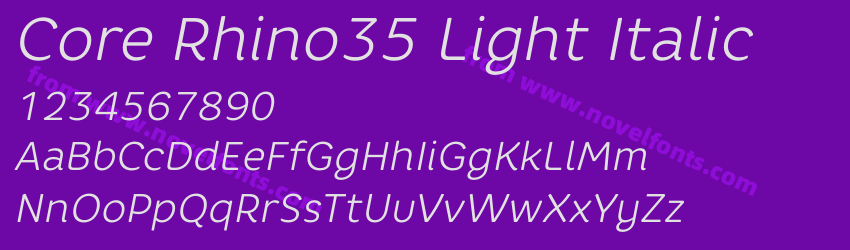 Core Rhino35 Light ItalicPreview Core Rhino35 Light ItalicPreview