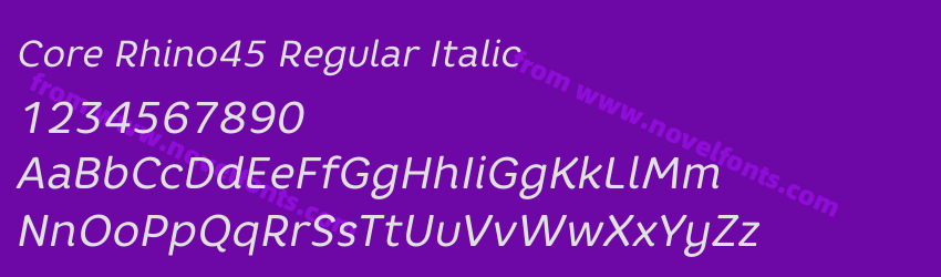 Core Rhino45 Regular ItalicPreview Core Rhino45 Regular ItalicPreview