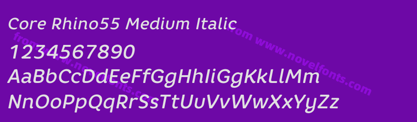 Core Rhino55 Medium ItalicPreview Core Rhino55 Medium ItalicPreview