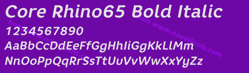 Core Rhino65 Bold ItalicPreview Core Rhino65 Bold ItalicPreview