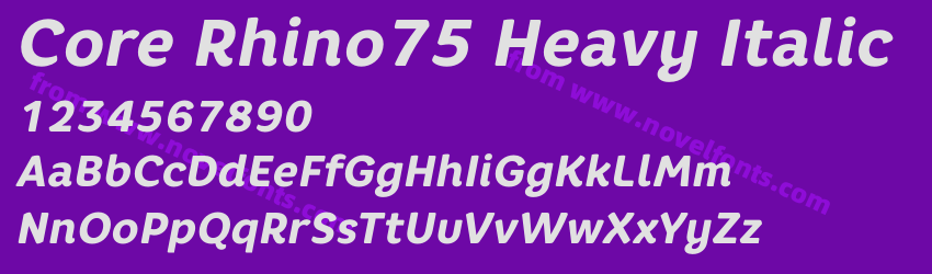 Core Rhino75 Heavy ItalicPreview Core Rhino75 Heavy ItalicPreview