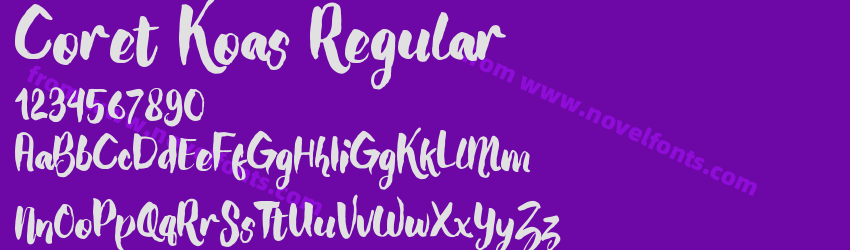 Coret Koas RegularPreview Coret Koas RegularPreview