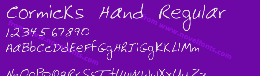 Cormicks Hand RegularPreview Cormicks Hand RegularPreview