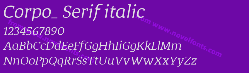Corpo_ Serif italicPreview Corpo_ Serif italicPreview