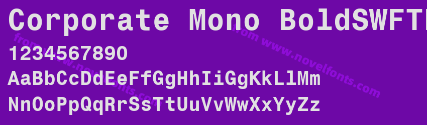 Corporate Mono BoldSWFTEPreview Corporate Mono BoldSWFTEPreview