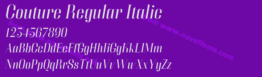 Couture Regular ItalicPreview Couture Regular ItalicPreview