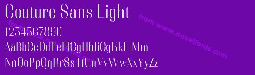 Couture Sans LightPreview Couture Sans LightPreview