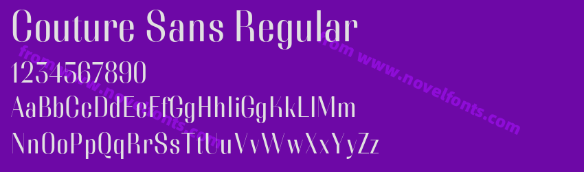 Couture Sans RegularPreview Couture Sans RegularPreview