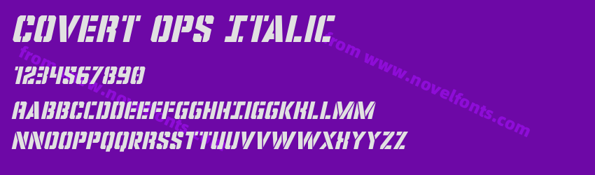 Covert Ops ItalicPreview Covert Ops ItalicPreview