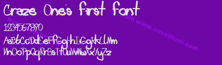 Craze One's first fontPreview Craze One's first fontPreview
