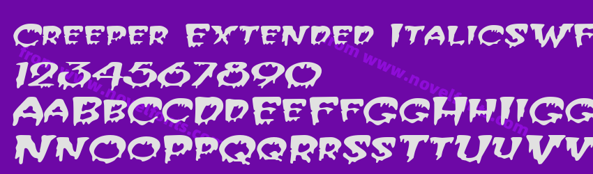 Creeper Extended ItalicSWFTEPreview Creeper Extended ItalicSWFTEPreview