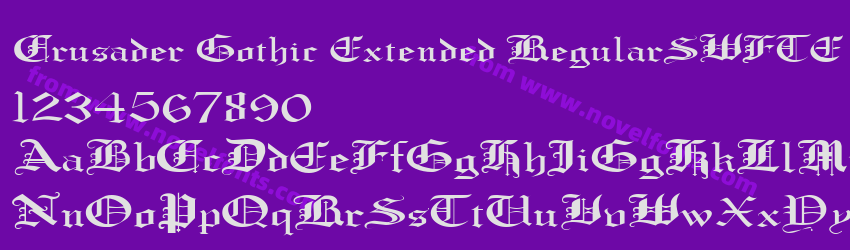 Crusader Gothic Extended RegularSWFTEPreview Crusader Gothic Extended RegularSWFTEPreview