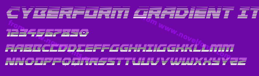 Cyberform Gradient ItalicPreview Cyberform Gradient ItalicPreview