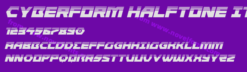 Cyberform Halftone ItalicPreview Cyberform Halftone ItalicPreview