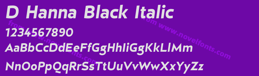 D Hanna Black ItalicPreview D Hanna Black ItalicPreview