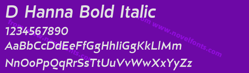 D Hanna Bold ItalicPreview D Hanna Bold ItalicPreview