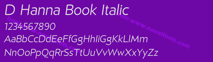 D Hanna Book ItalicPreview D Hanna Book ItalicPreview