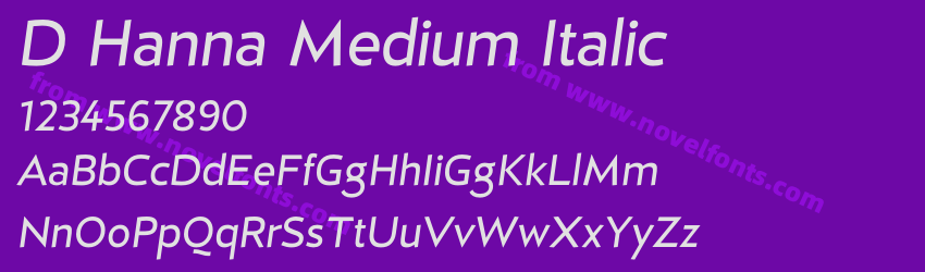 D Hanna Medium ItalicPreview D Hanna Medium ItalicPreview