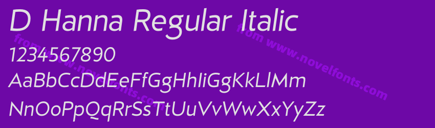 D Hanna Regular ItalicPreview D Hanna Regular ItalicPreview