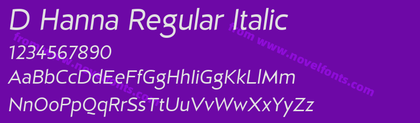 D Hanna Regular ItalicPreview D Hanna Regular ItalicPreview