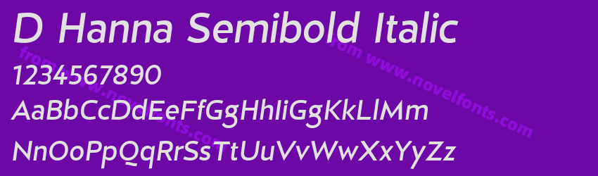 D Hanna Semibold ItalicPreview