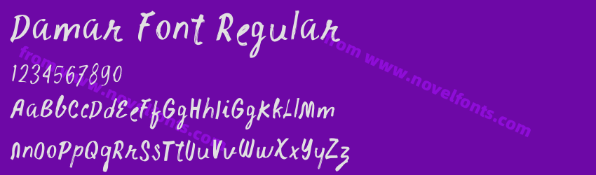 Damar Font RegularPreview Damar Font RegularPreview