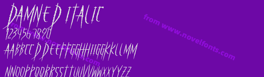 Damned ItalicPreview Damned ItalicPreview