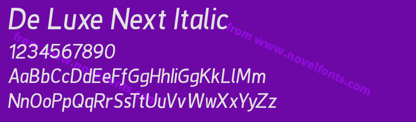 De Luxe Next ItalicPreview De Luxe Next ItalicPreview