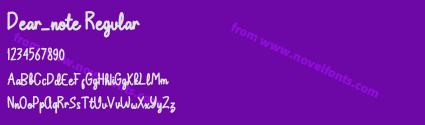 Dear_note RegularPreview Dear_note RegularPreview