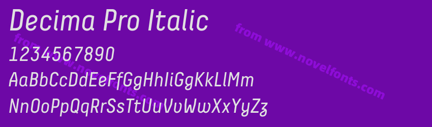 Decima Pro ItalicPreview Decima Pro ItalicPreview
