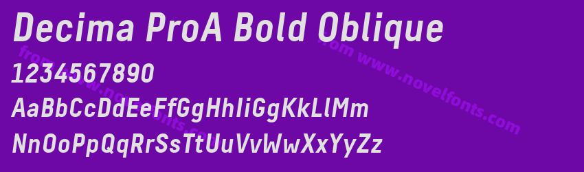 Decima ProA Bold ObliquePreview Decima ProA Bold ObliquePreview