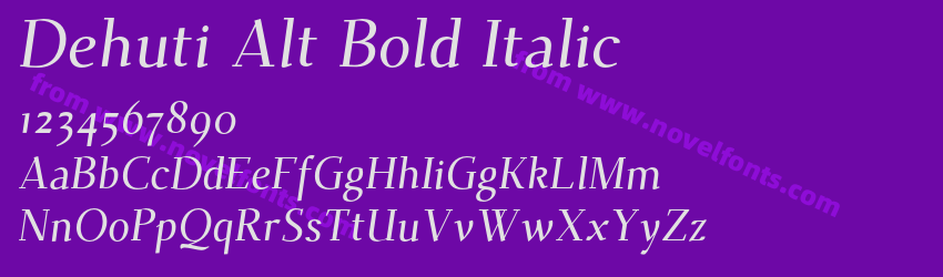 Dehuti Alt Bold ItalicPreview Dehuti Alt Bold ItalicPreview