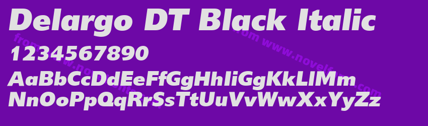 Delargo DT Black ItalicPreview Delargo DT Black ItalicPreview