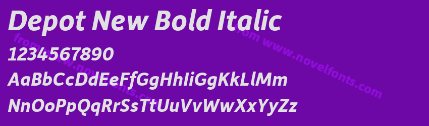 Depot New Bold ItalicPreview Depot New Bold ItalicPreview