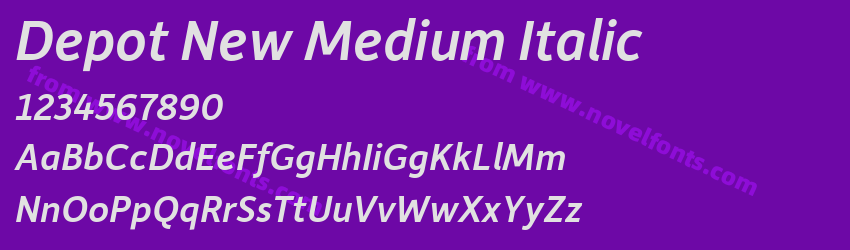 Depot New Medium ItalicPreview Depot New Medium ItalicPreview