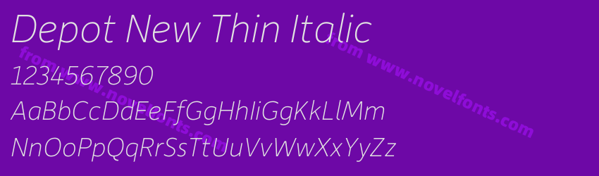 Depot New Thin ItalicPreview Depot New Thin ItalicPreview