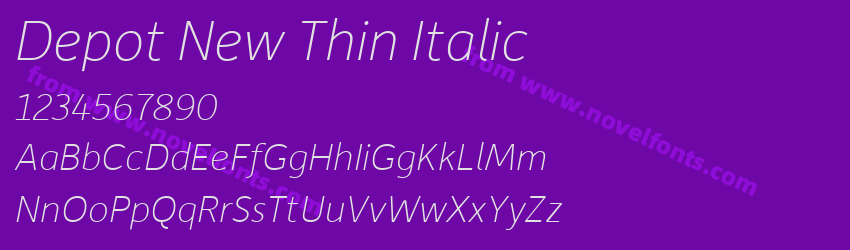 Depot New Thin ItalicPreview Depot New Thin ItalicPreview