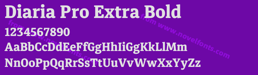 Diaria Pro Extra BoldPreview Diaria Pro Extra BoldPreview